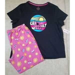 Secret Treasures Women Sleepwear Pajama Set "Can't Adult Today" Sz XL(16-18) NEW